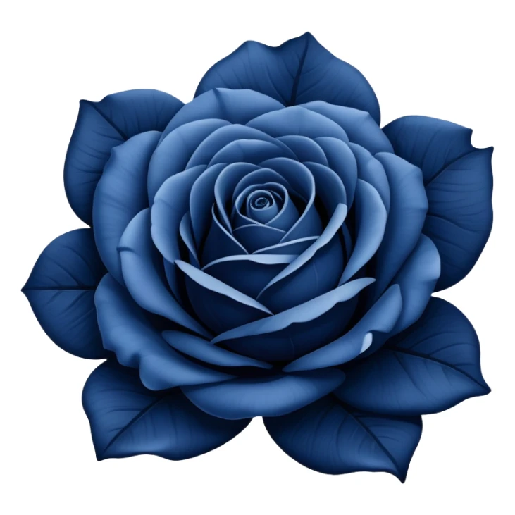 Navy blue rose sticker
