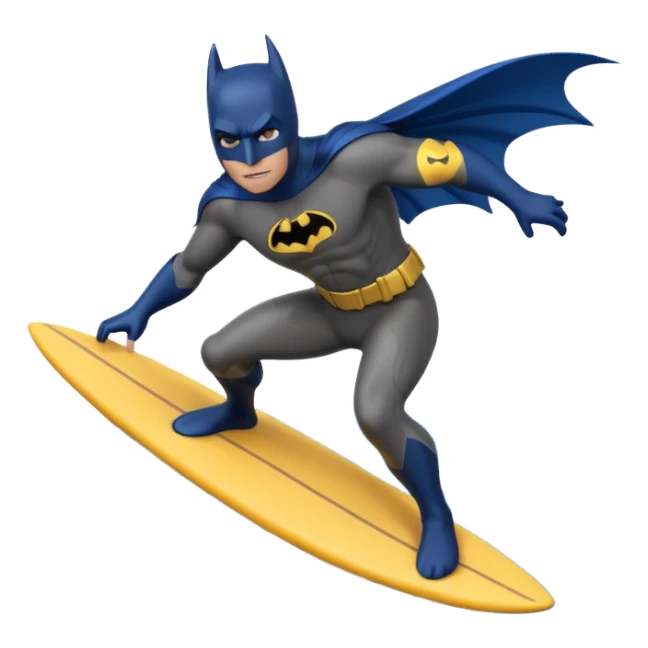 Batman surfing on a bat sticker