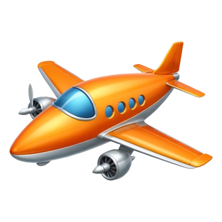 Orange plane rising to the right side sticker