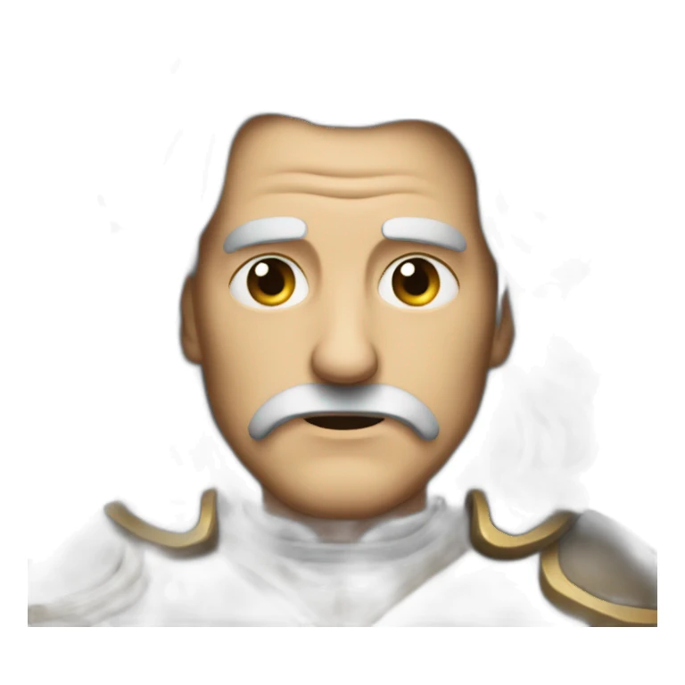 a serious old knight sticker