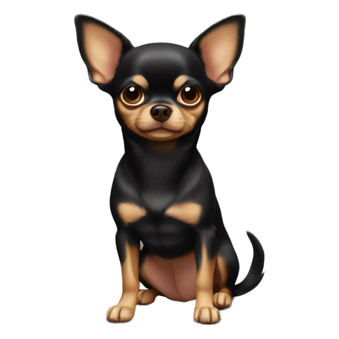 Chihuahua black and brown sticker