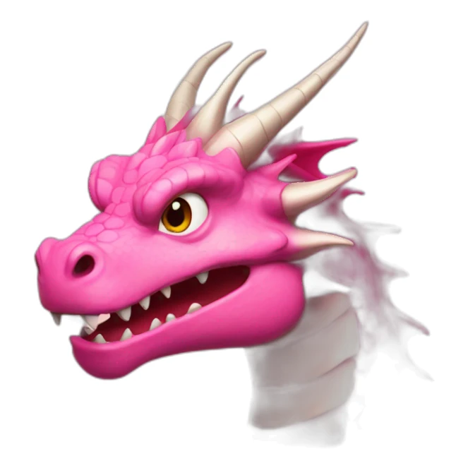 Un dragon couleur rose sticker