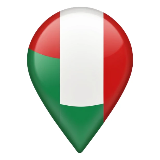 location pin Italy flag sticker