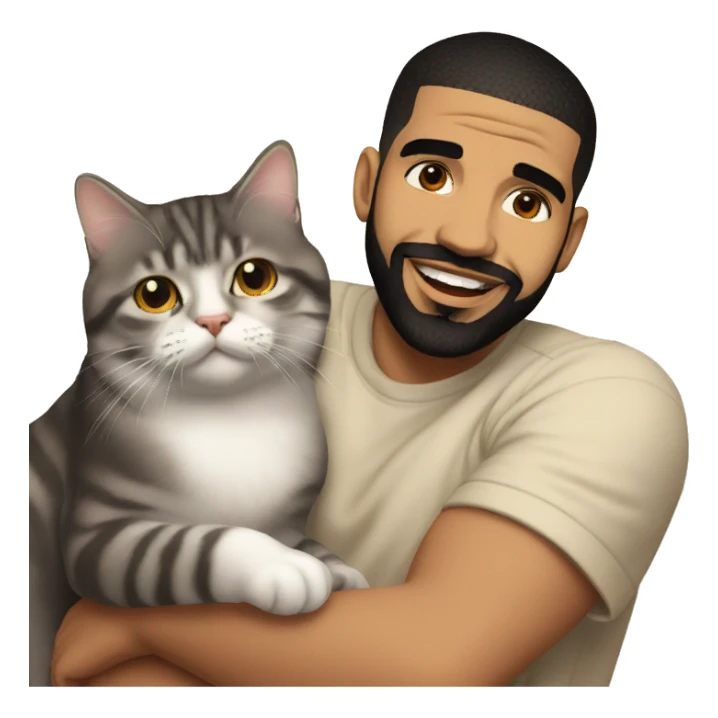 Drake avec un chat sticker