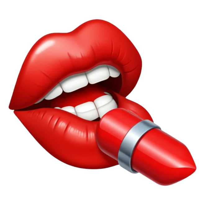 Lipstick mark kiss sticker