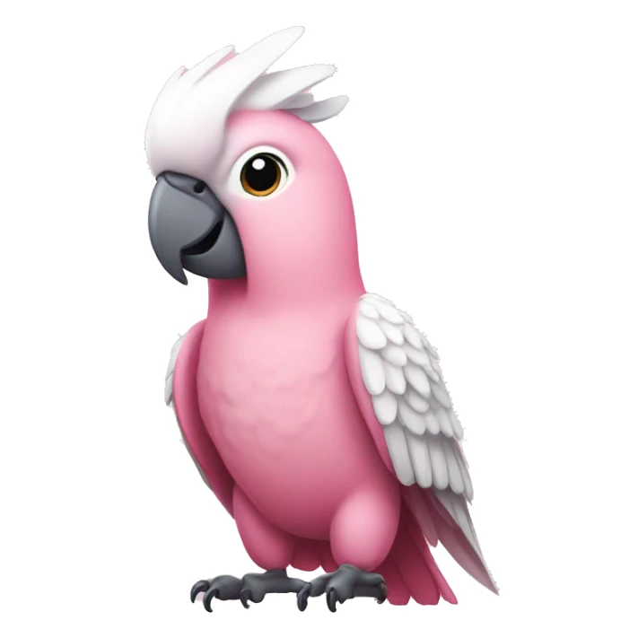 pink cockatoo standing up sticker