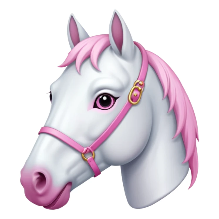 white horse face  sticker
