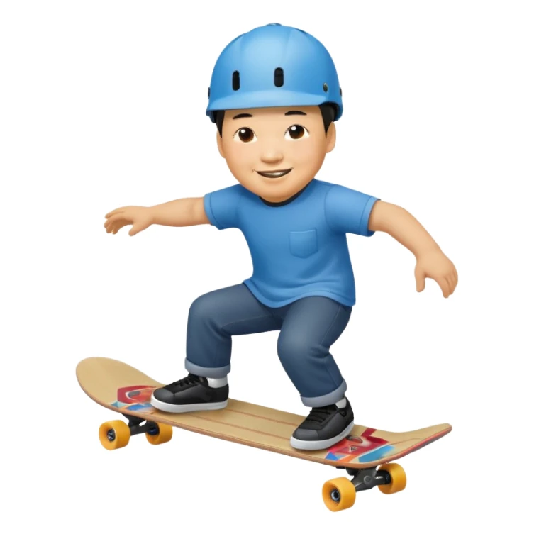 Xi Jinping riding skate board sticker