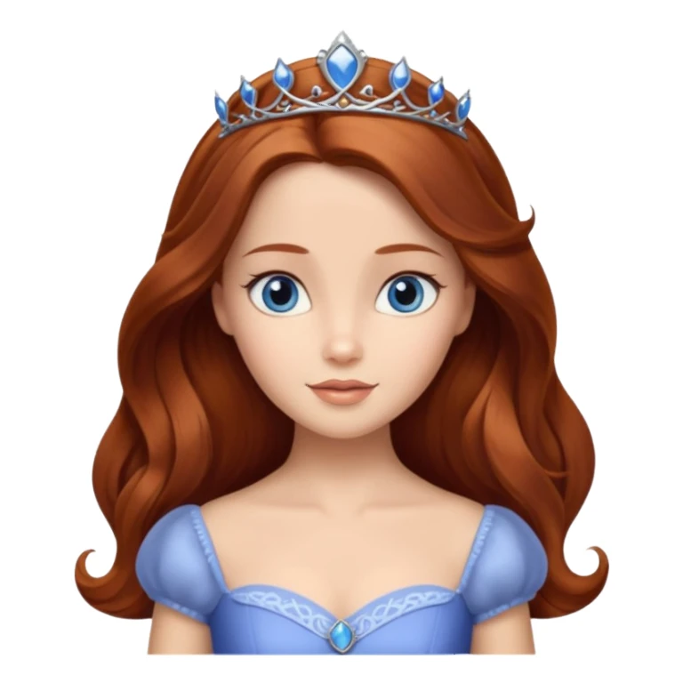 beautiful princess sofia the first with long hair sticker