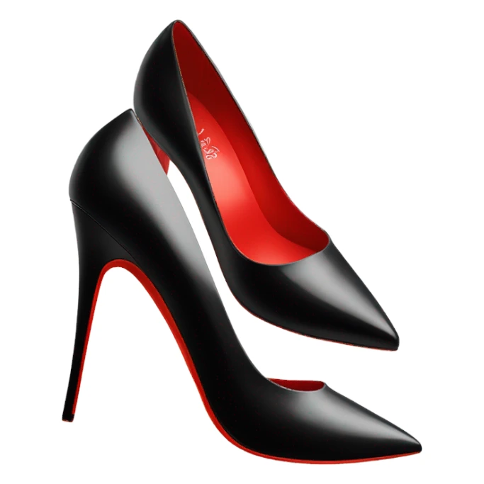 Black high heels with red soles sticker