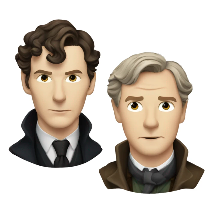 Benedict Cumberbatch as Sherlock Holmes and Martin Freeman as John Watson  sticker