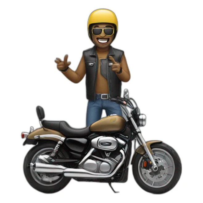 biker greeting sticker