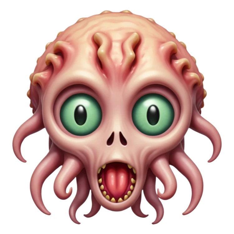 metamorphizing melted skin eldritch horror was never human emoji sticker