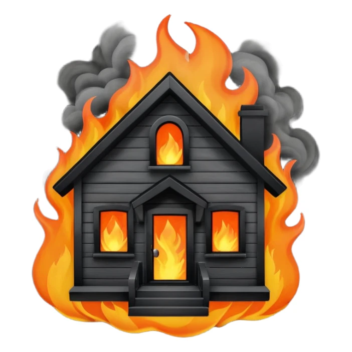 generate australlian house in fire sticker