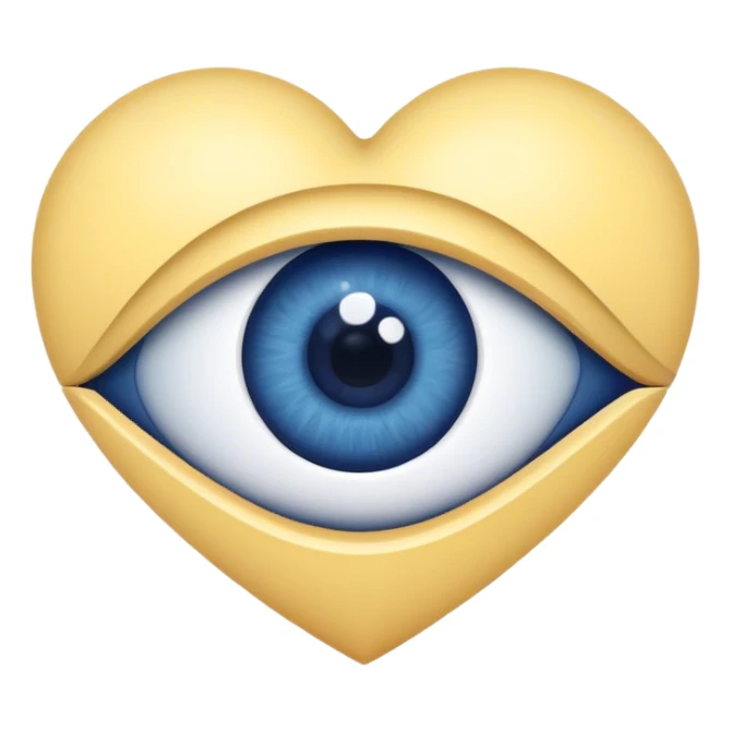 Eye inside navy blue heart sticker