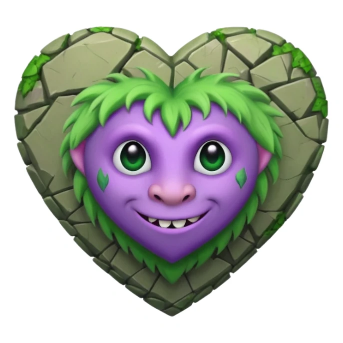 troll-themed heart sticker