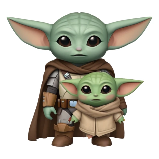 Mandalorian and grogu sticker