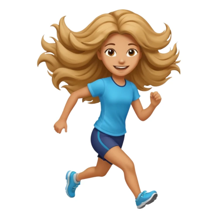 girl running sticker