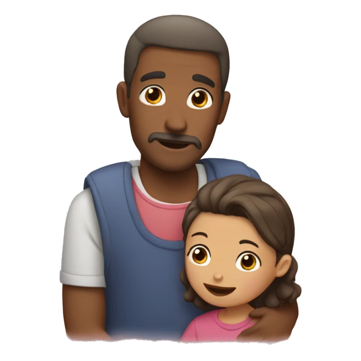 papa abraza a hijo sticker