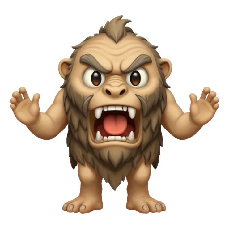 fullbody ancient giant with 1 eye roaring sticker