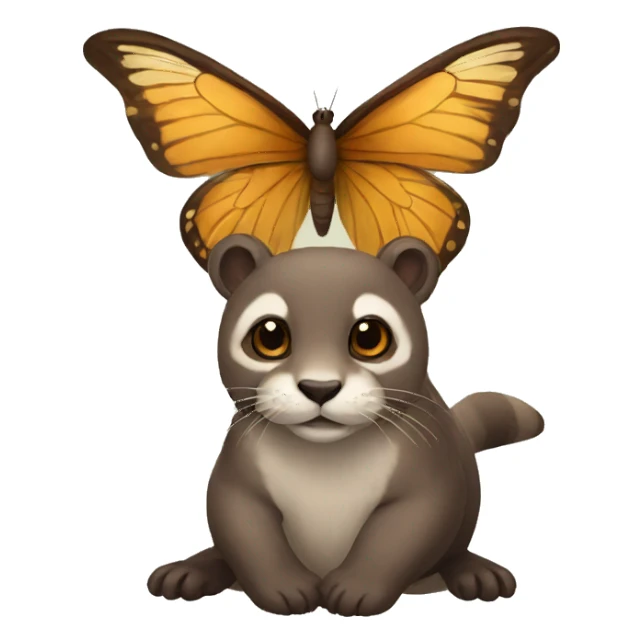 Butterfly with an otter body  sticker