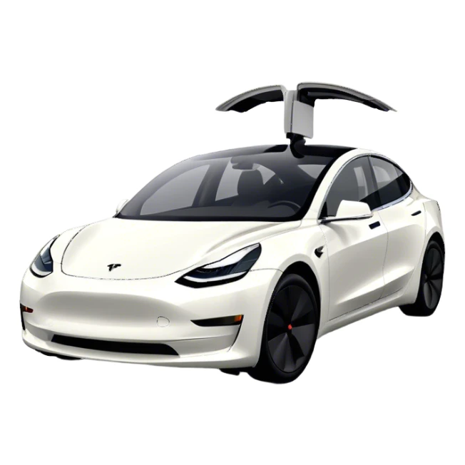 Tesla Model 3 - Tesla (Model Year: 2021) (Iconic colour: White) sticker