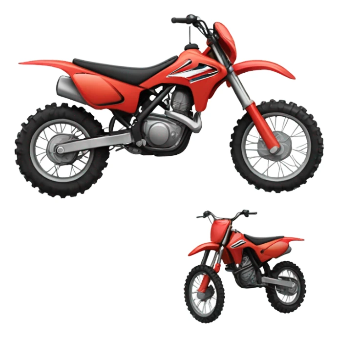 Red dirt bike  sticker