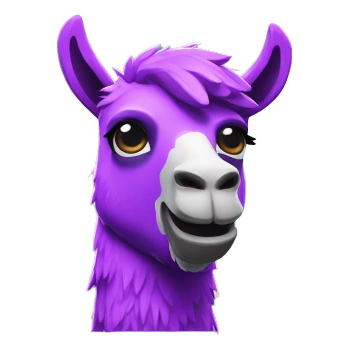 violet llama from fortnite piñata sticker