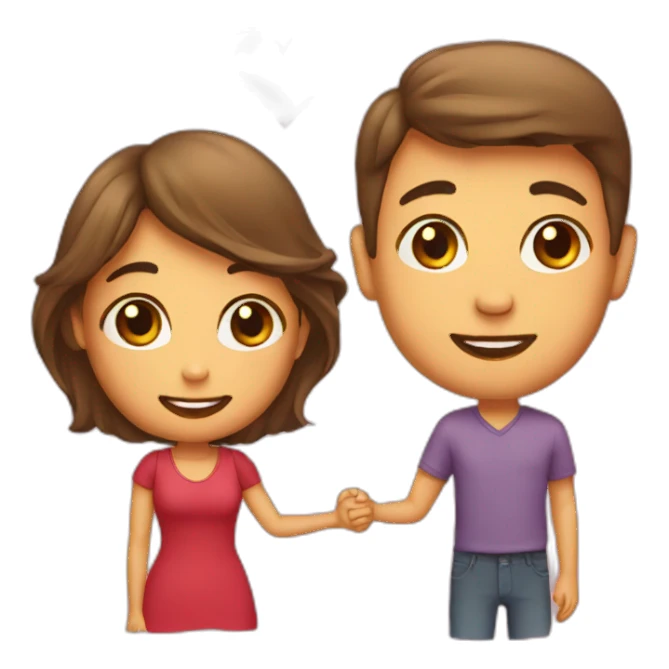 Iphone emoji and lover   sticker