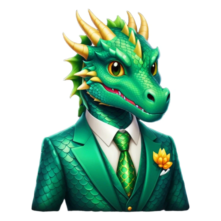 ein Drache im schicken Anzug sticker