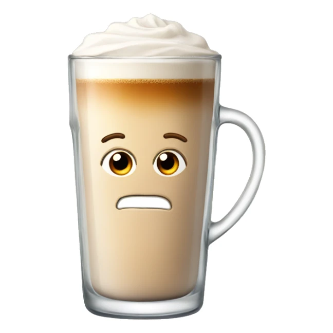 Chai latte in a glass mug sticker