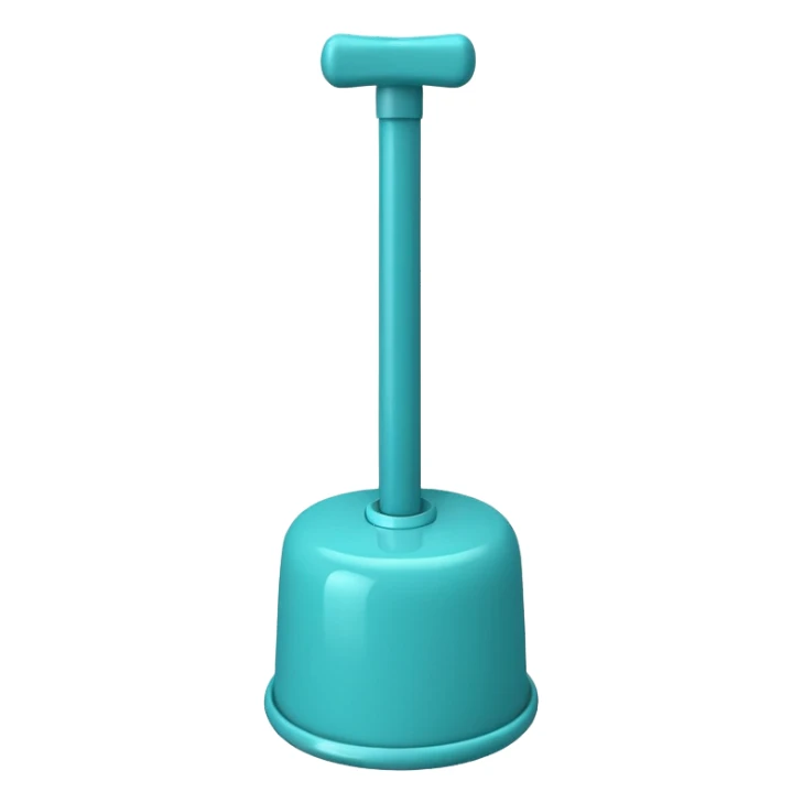 turquoise toilet plunger sticker