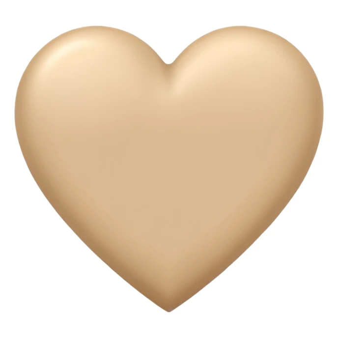 Beige heart sticker