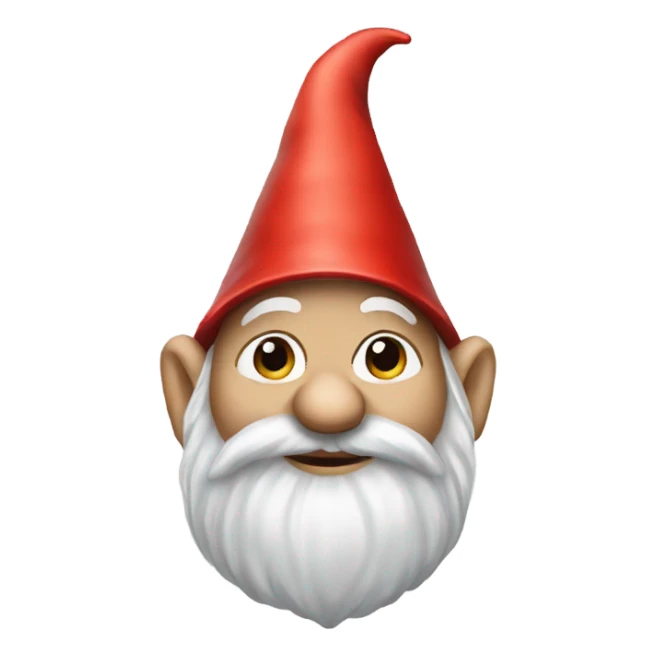 gnome with only nose showing sticker