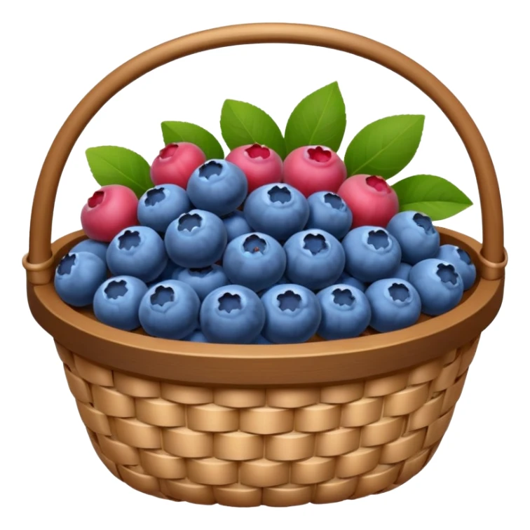 a basket of blueberries sticker