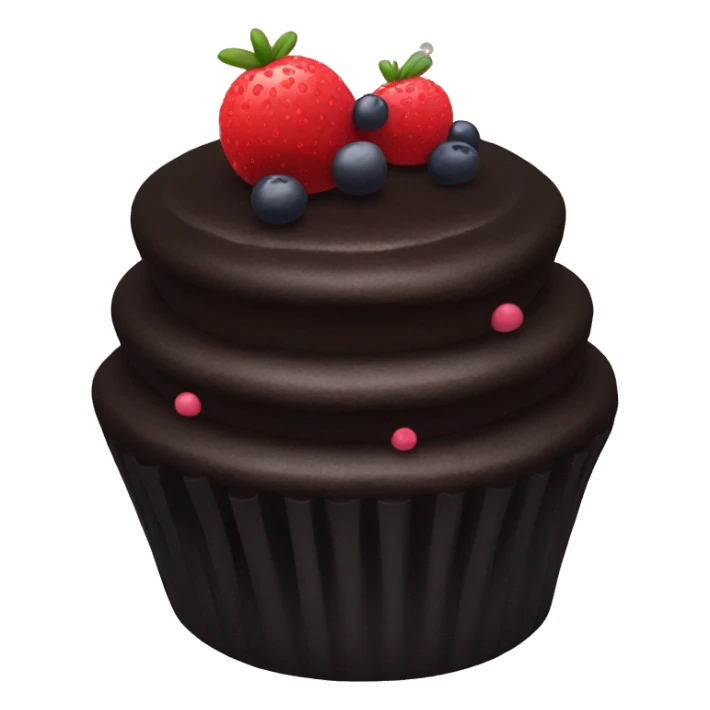 Black cake sticker
