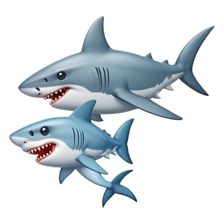 shark eating poney sticker