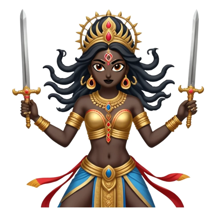 Hindu lordess Kali weapon  sticker