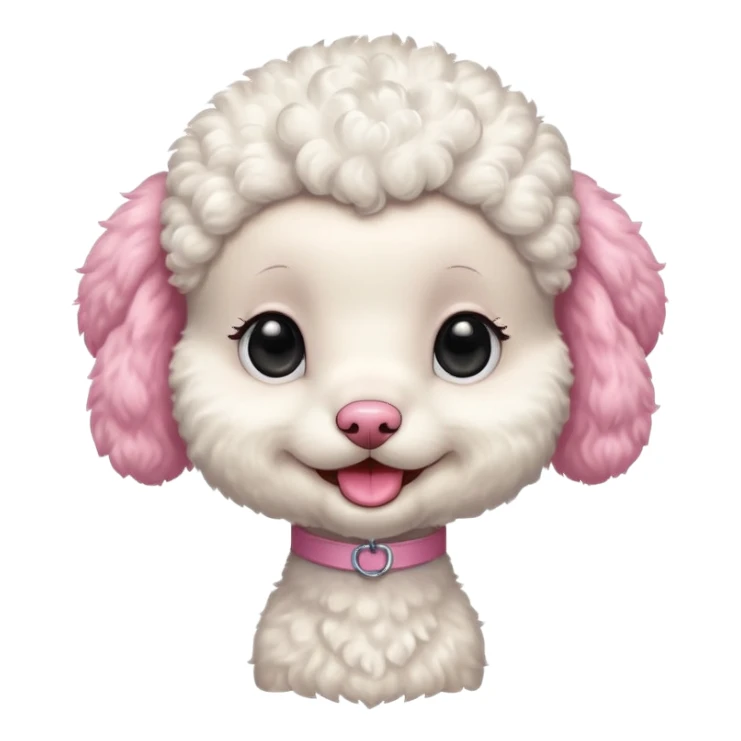 smile, baby Poodle
, only face  sticker