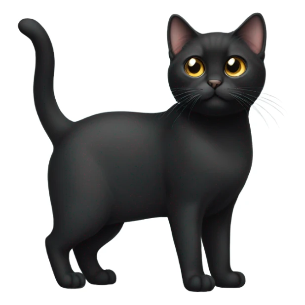 Black munchkin cat sticker