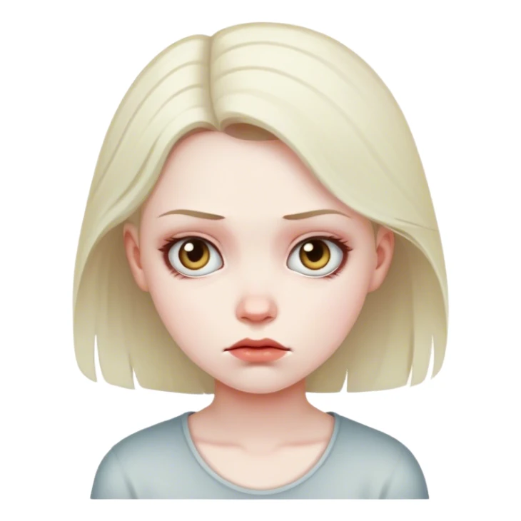 Girl with bad character sticker