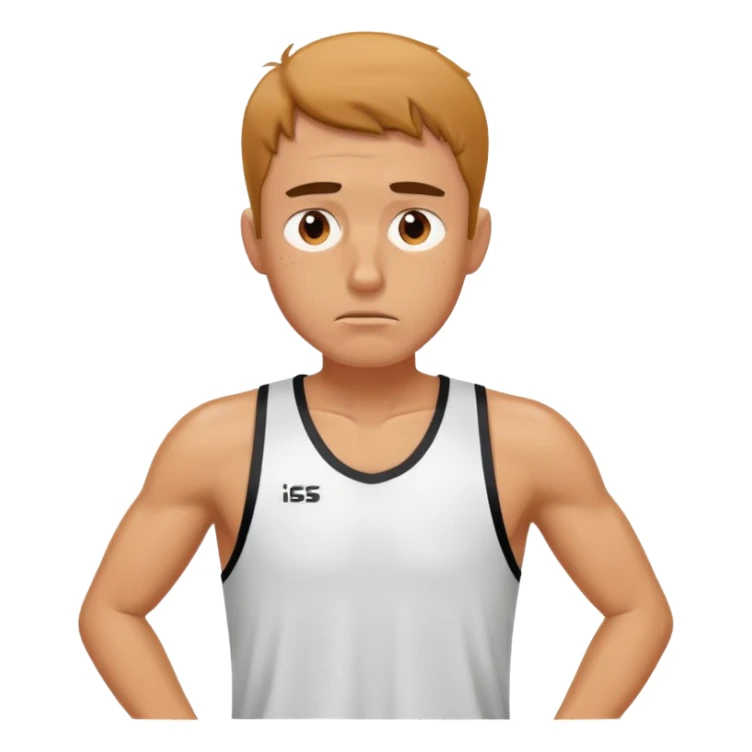 tired man after sport sticker