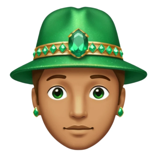 guy with gemstone hat sticker