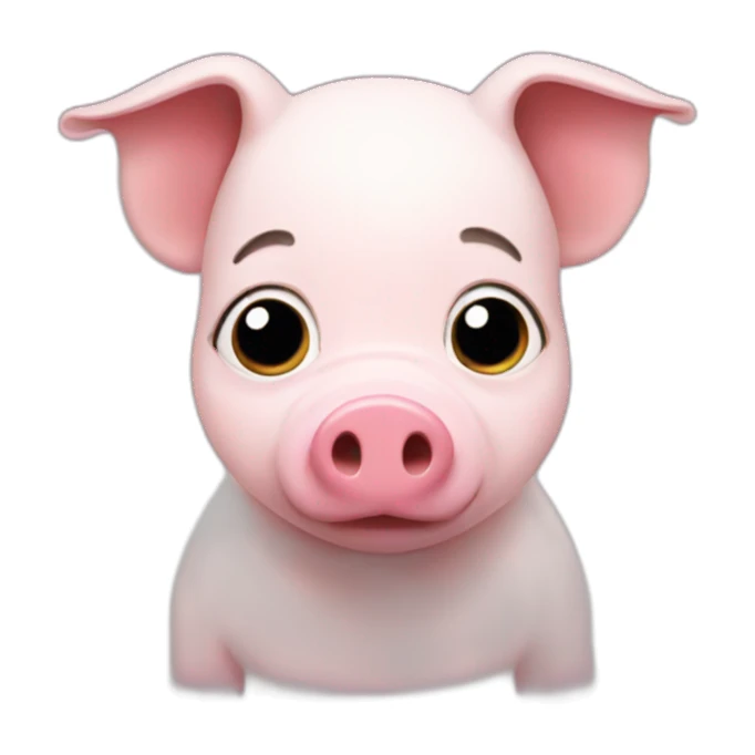 deaf + pig sticker