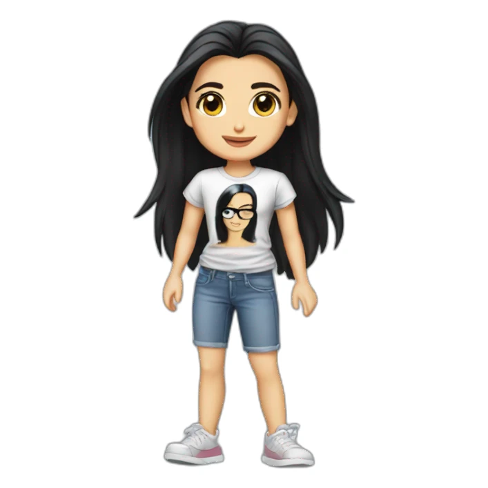 demi moore cartoon wearing tee sticker
