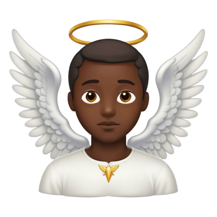 Black man as an angel sticker