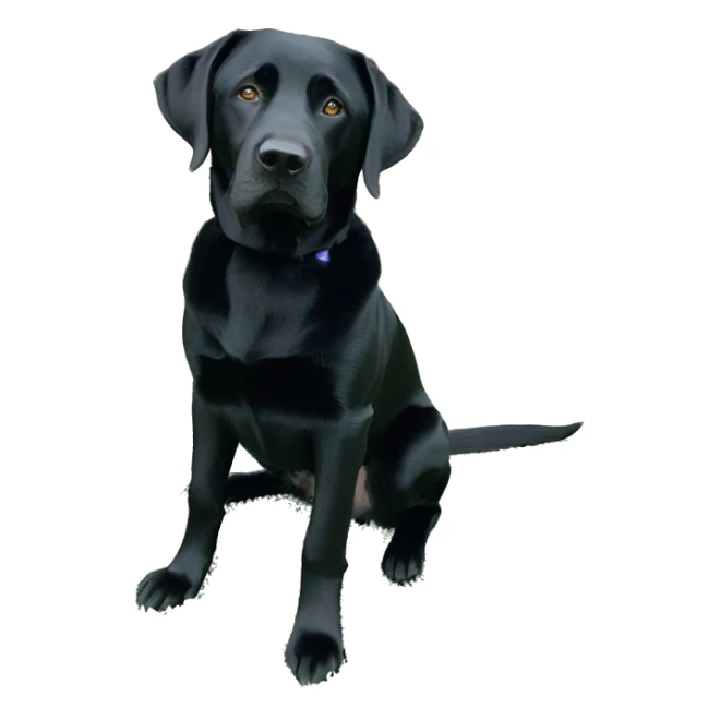 3 year old black lab sitting sticker