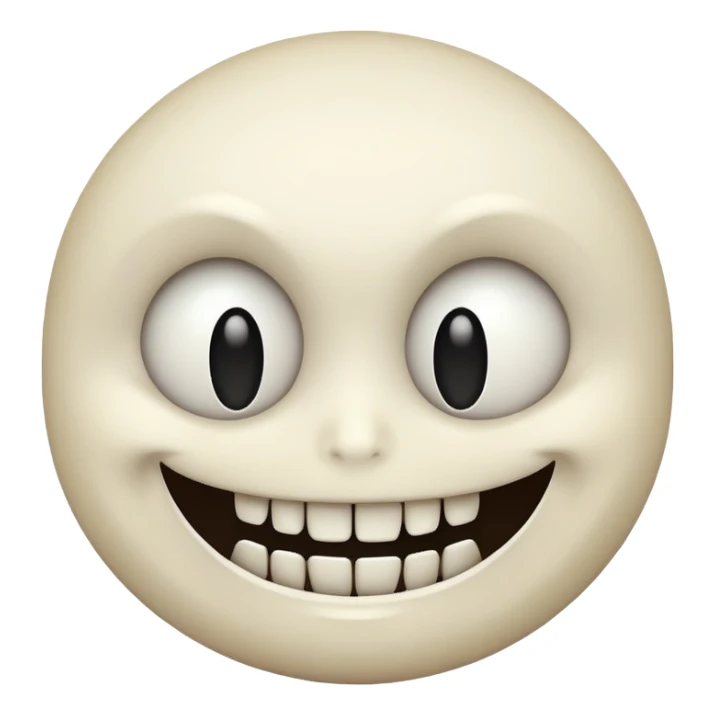Creepy smile sticker