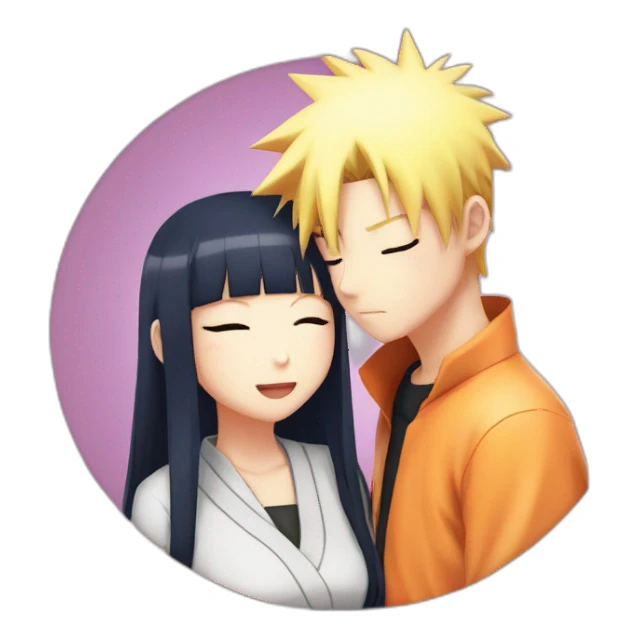 hinata and naruto kiss sticker