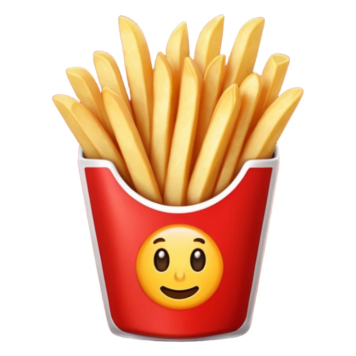 French fries with ketchup sticker